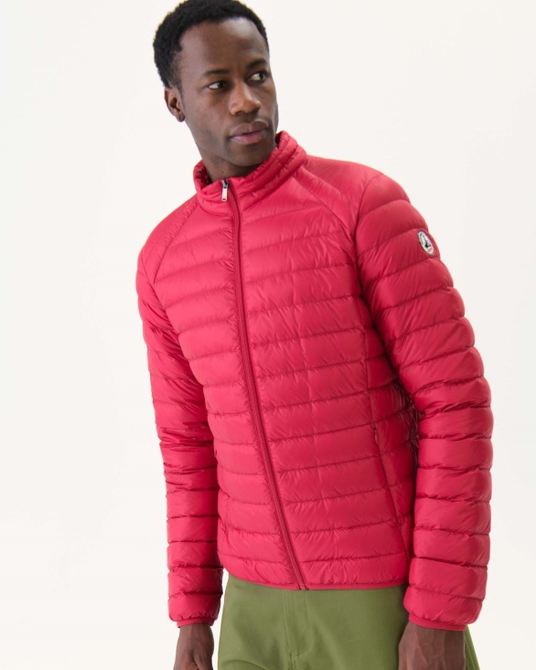 Red Lightweight Down Jacket Mat Jott UK