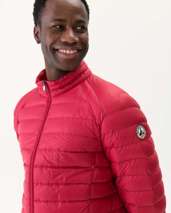 Red Lightweight Down Jacket Mat Jott UK