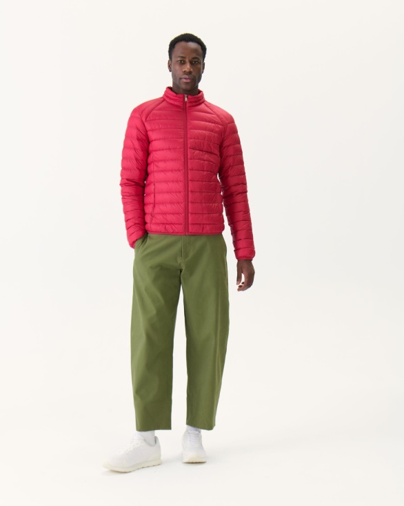 Red Lightweight Down Jacket Mat Jott UK