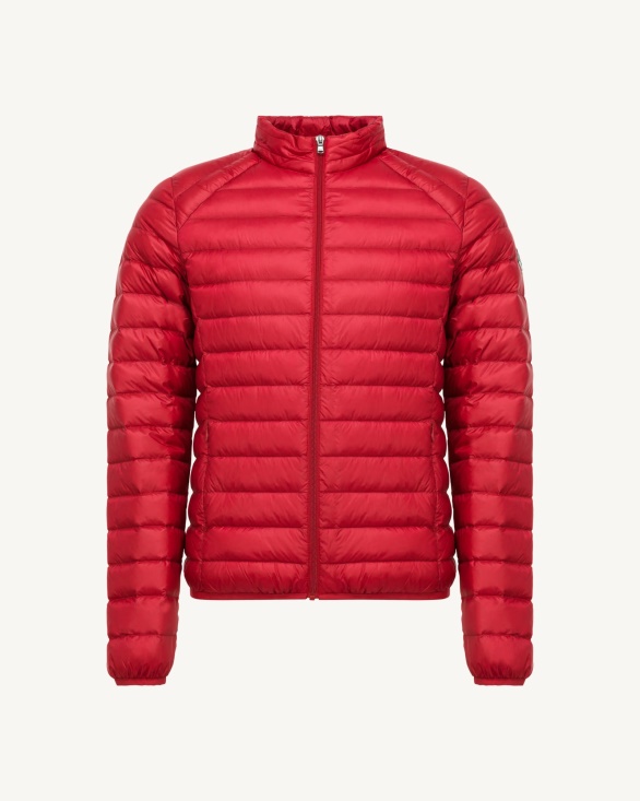 Red Lightweight Down Jacket Mat Jott UK