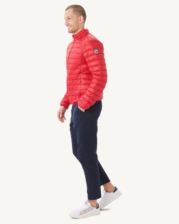Red Lightweight Down Jacket Mat Jott UK