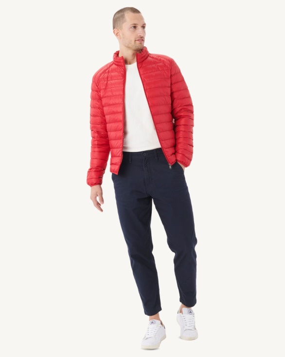 Red Lightweight Down Jacket Mat Jott UK