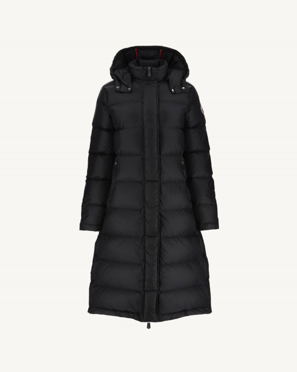 Jott UK Long Hooded Down Jacket Black Karachi