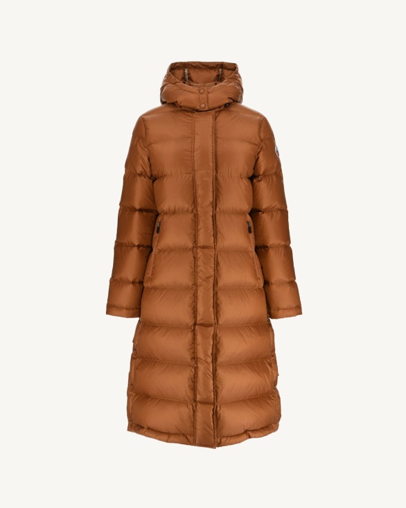 Long Hooded Down Jacket Toffee Karachi Jott UK