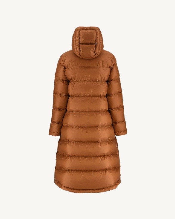 Long Hooded Down Jacket Toffee Karachi Jott UK
