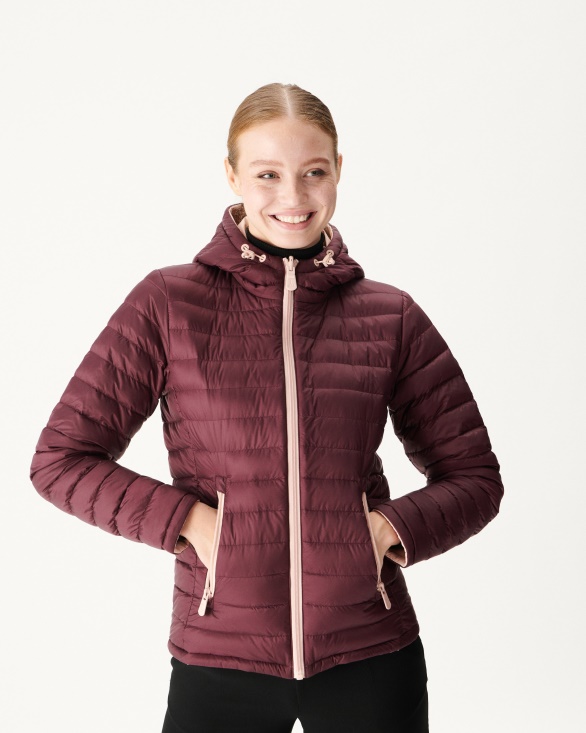 Jott UK Reversible Down Jacket Light Pink/Aubergine Vienne