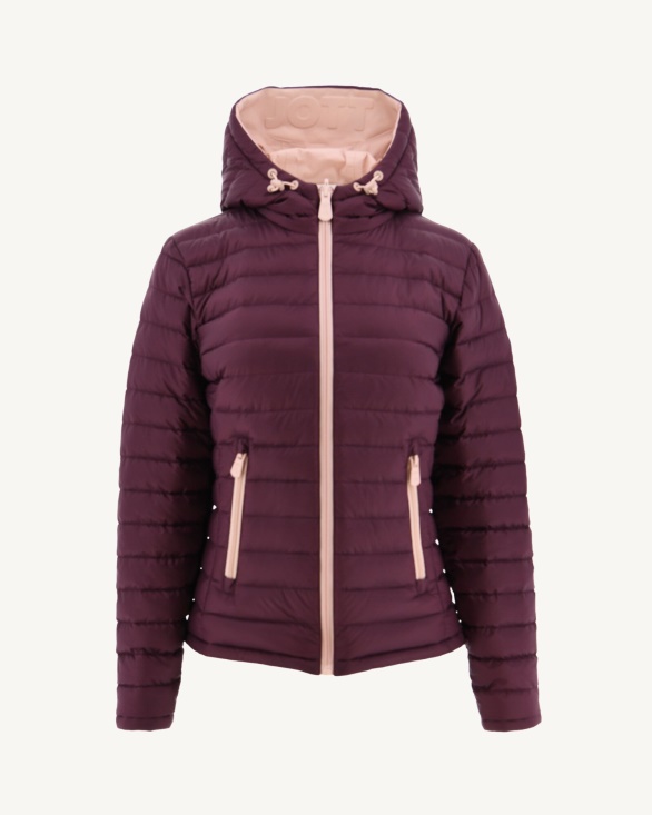 Jott UK Reversible Down Jacket Light Pink/Aubergine Vienne