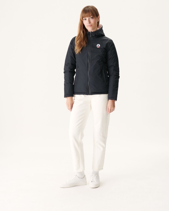 Jott UK Reversible Down Jacket Black/Light Pink Vienne