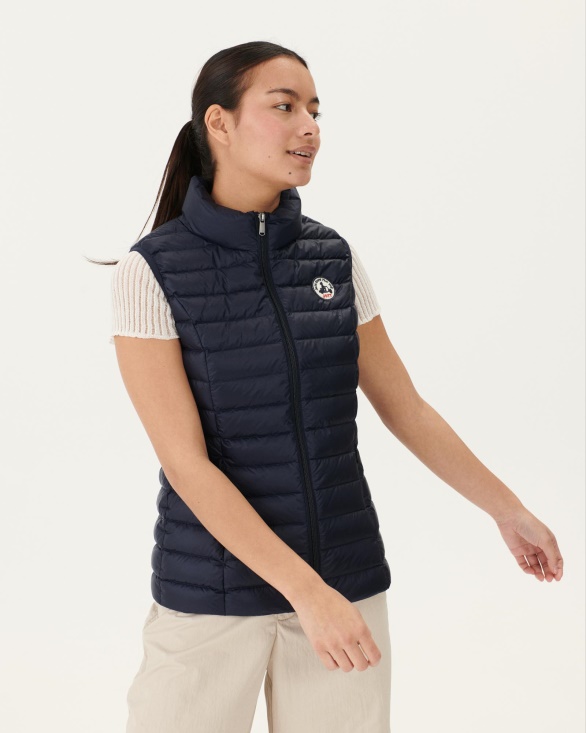 Light Sleeveless Down Jacket Navy Seda Jott UK