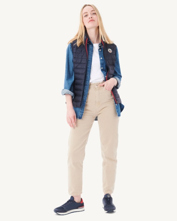 Light Sleeveless Down Jacket Navy Seda Jott UK