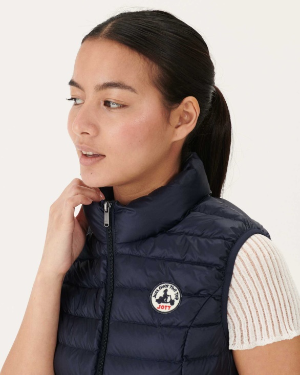 Light Sleeveless Down Jacket Navy Seda Jott UK
