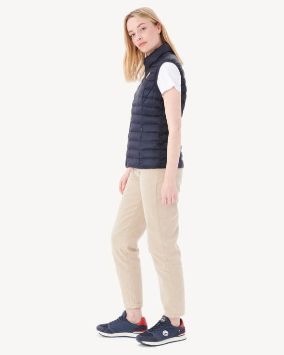 Light Sleeveless Down Jacket Navy Seda Jott UK