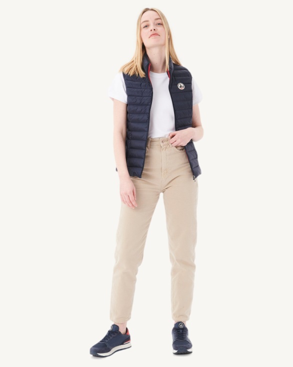Light Sleeveless Down Jacket Navy Seda Jott UK