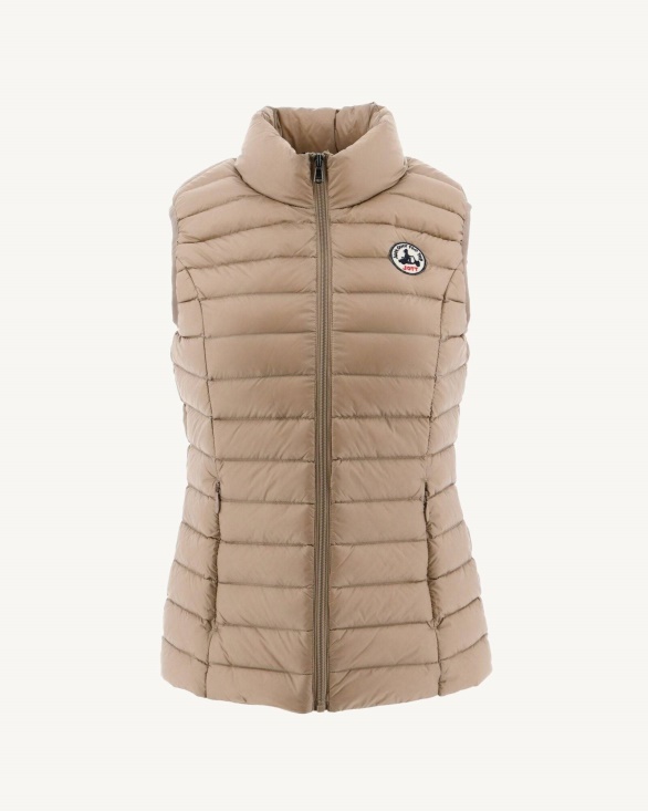 Light Sleeveless Down Jacket Jott UK Beige Seda