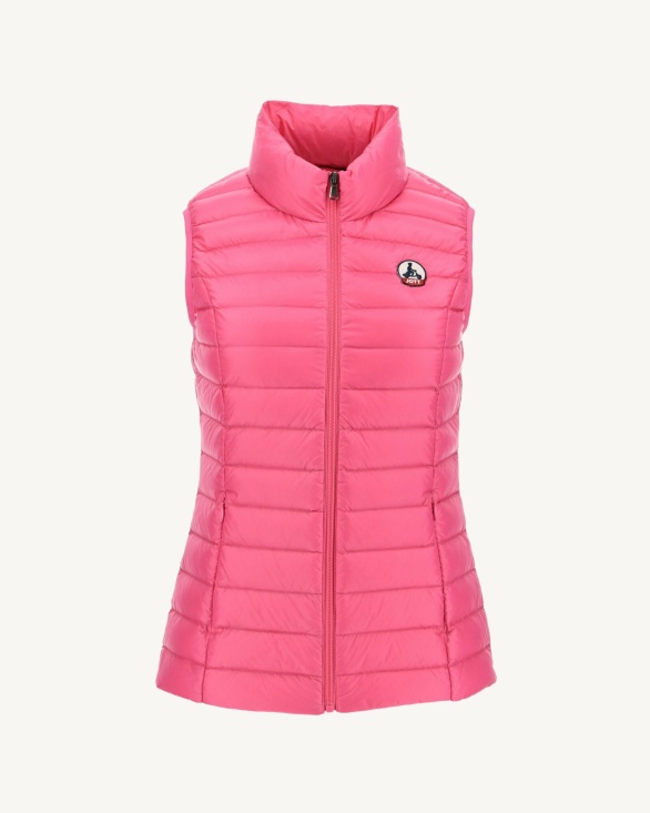 Light Sleeveless Down Jacket Pink Seda Jott UK