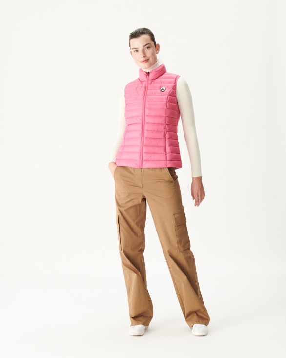 Light Sleeveless Down Jacket Pink Seda Jott UK