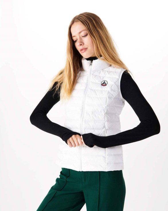 Light Sleeveless Down Jacket White Seda Jott UK