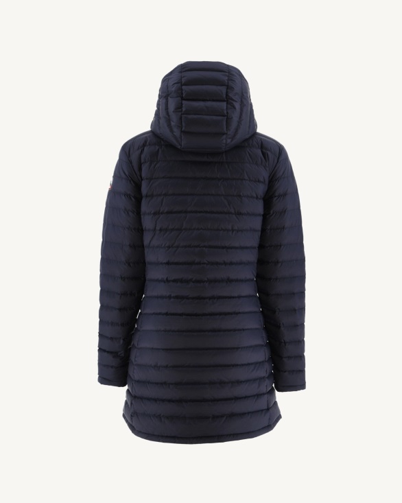 Jott UK Reversible Light Down Jacket White/Navy Blue Moscou