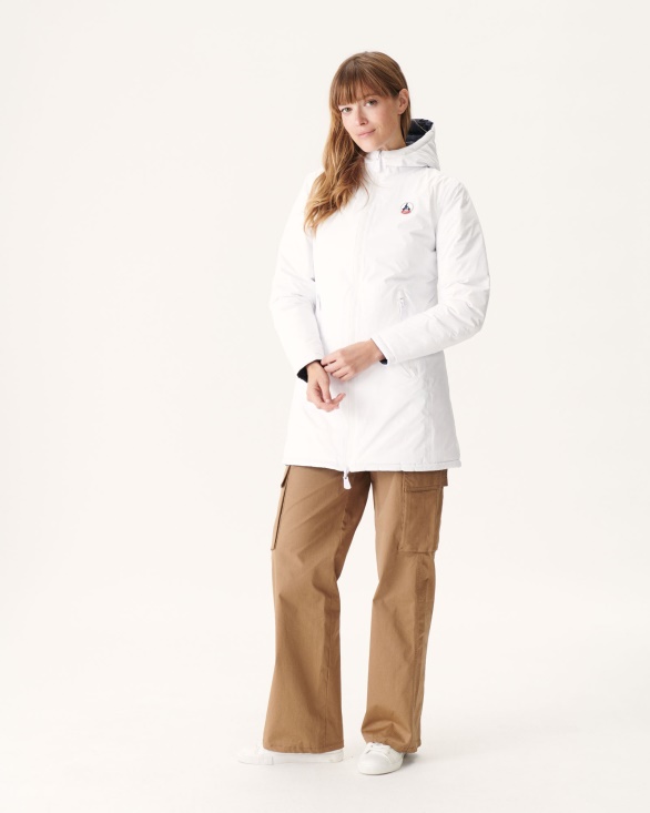 Jott UK Reversible Light Down Jacket White/Navy Blue Moscou