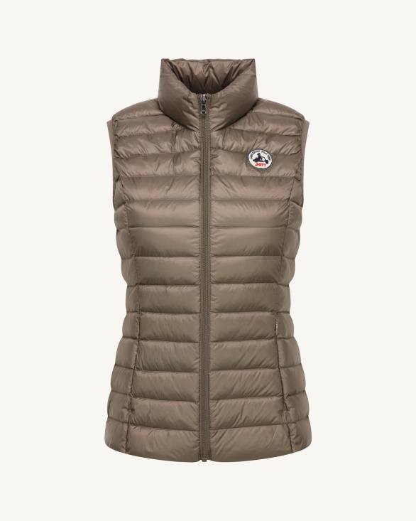 Light Sleeveless Down Jacket Jott UK Taupe Seda