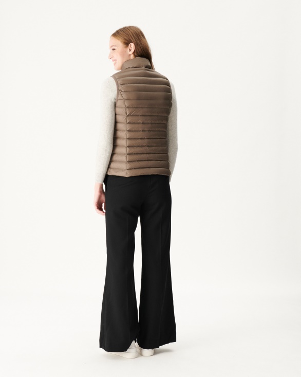 Light Sleeveless Down Jacket Jott UK Taupe Seda