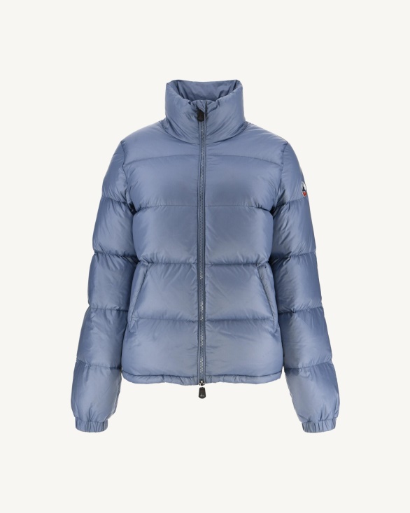 Jott UK Quilted Down Jacket Washed Blue Cardiff