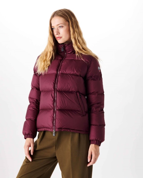 Quilted Down Jacket Aubergine Cardiff Jott UK