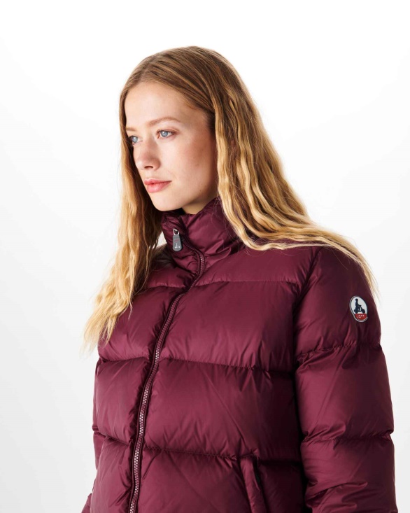 Quilted Down Jacket Aubergine Cardiff Jott UK