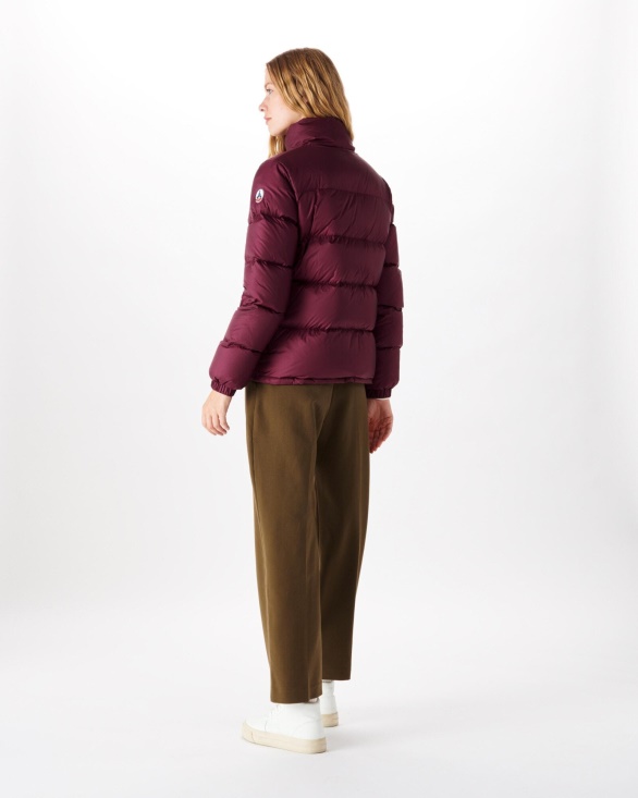 Quilted Down Jacket Aubergine Cardiff Jott UK