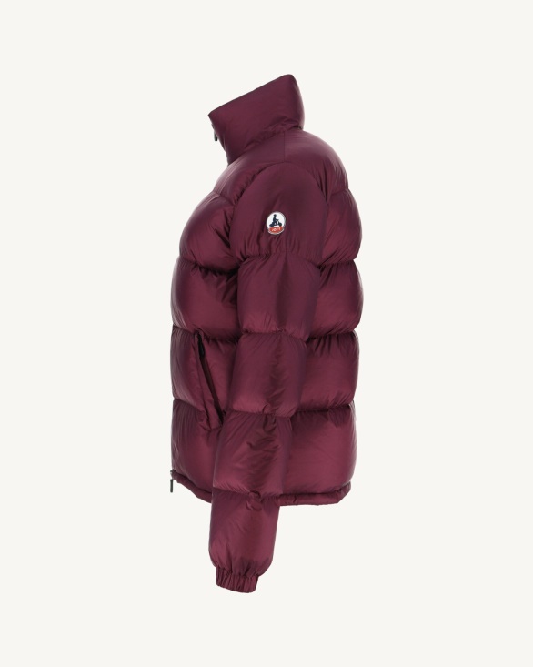 Quilted Down Jacket Aubergine Cardiff Jott UK