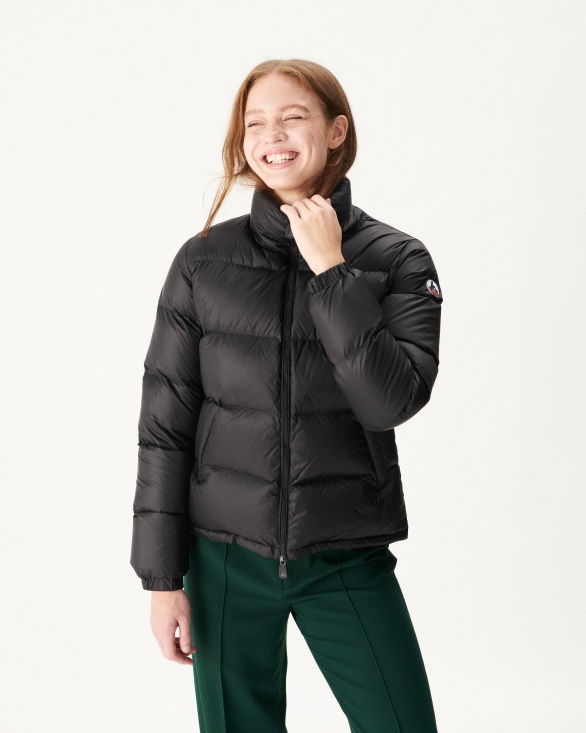 Jott UK Quilted Down Jacket Black Cardiff