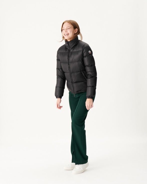 Jott UK Quilted Down Jacket Black Cardiff
