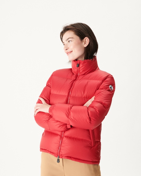 Jott UK Quilted Down Jacket Red Cardiff