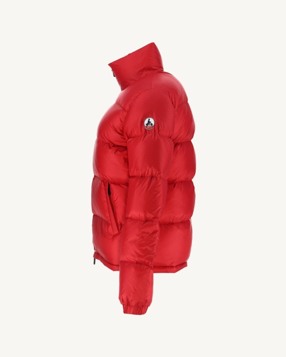 Jott UK Quilted Down Jacket Red Cardiff