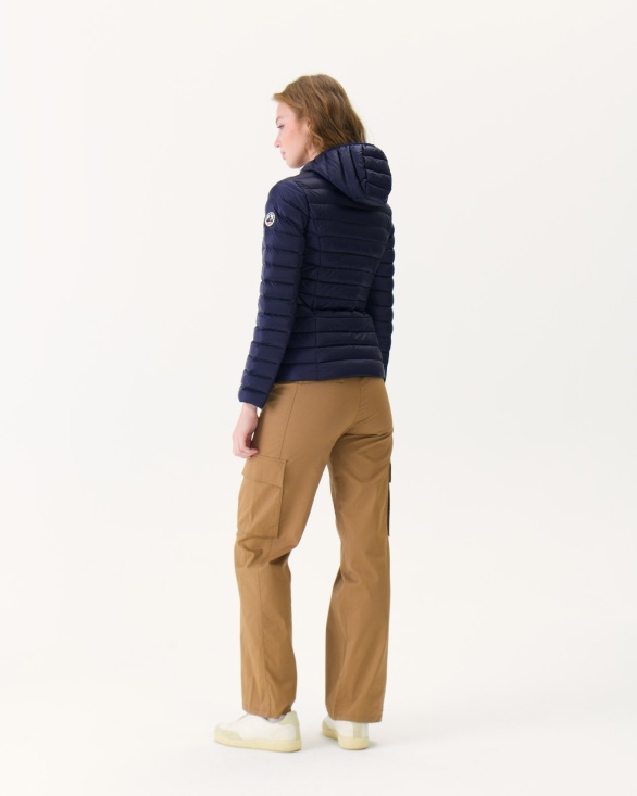 Jott UK Lightweight Hooded Down Jacket Navy Cloe
