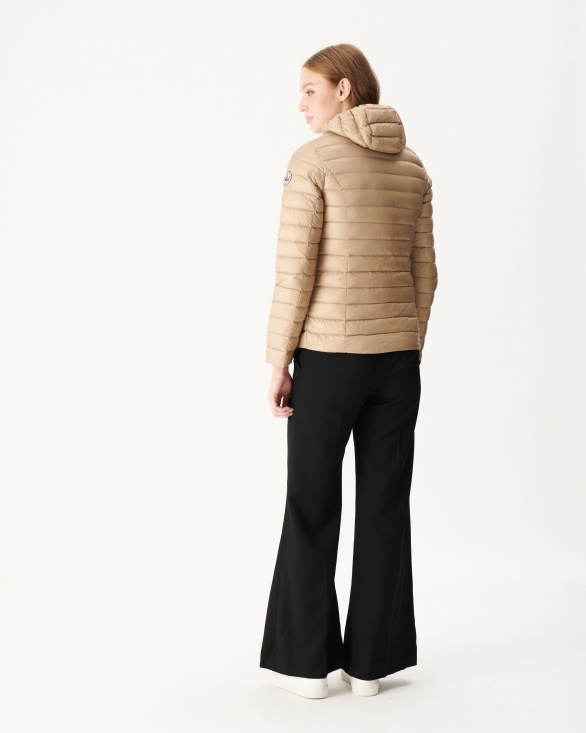 Lightweight Hooded Down Jacket Jott UK Beige Cloe