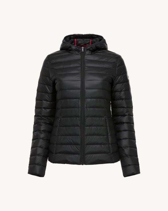 Lightweight Hooded Down Jacket Black Cloe Jott UK