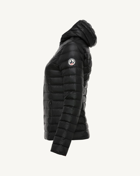Lightweight Hooded Down Jacket Black Cloe Jott UK