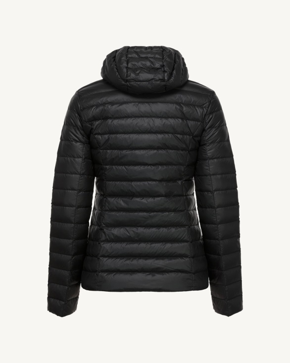 Lightweight Hooded Down Jacket Black Cloe Jott UK