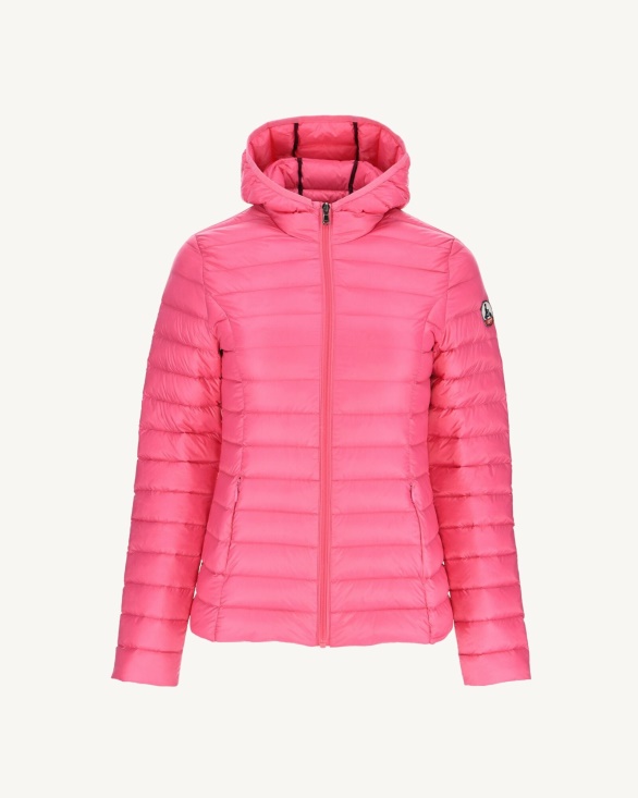 Lightweight Hooded Down Jacket Pink Cloe Jott UK
