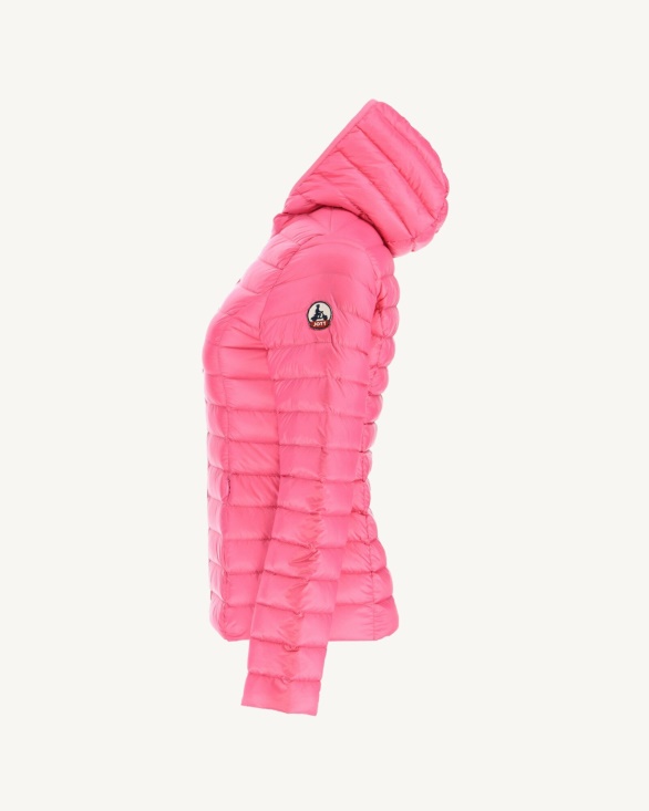 Lightweight Hooded Down Jacket Pink Cloe Jott UK