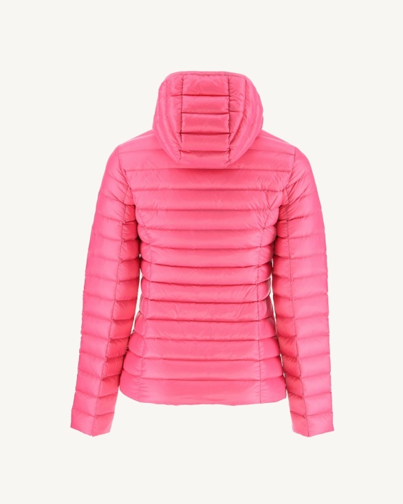 Lightweight Hooded Down Jacket Pink Cloe Jott UK