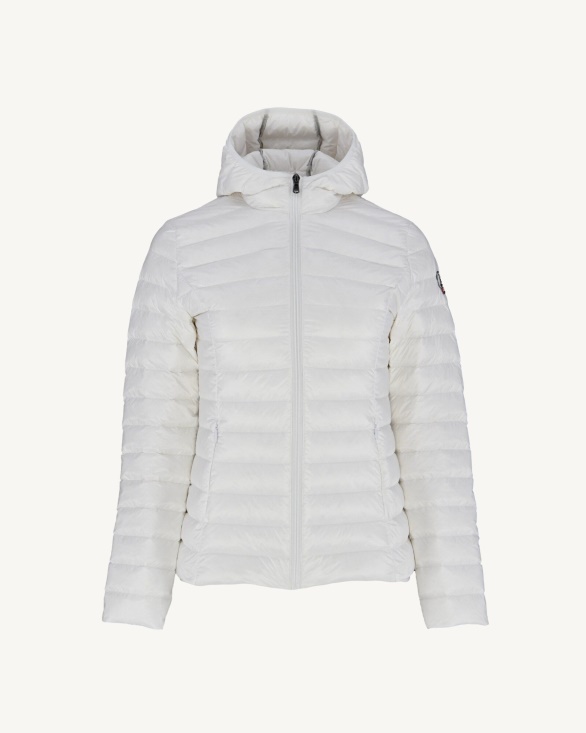 Lightweight Hooded Down Jacket White Cloe Jott UK