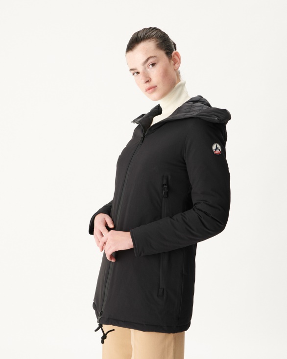 Hooded Down Jacket Black Siberie Jott UK