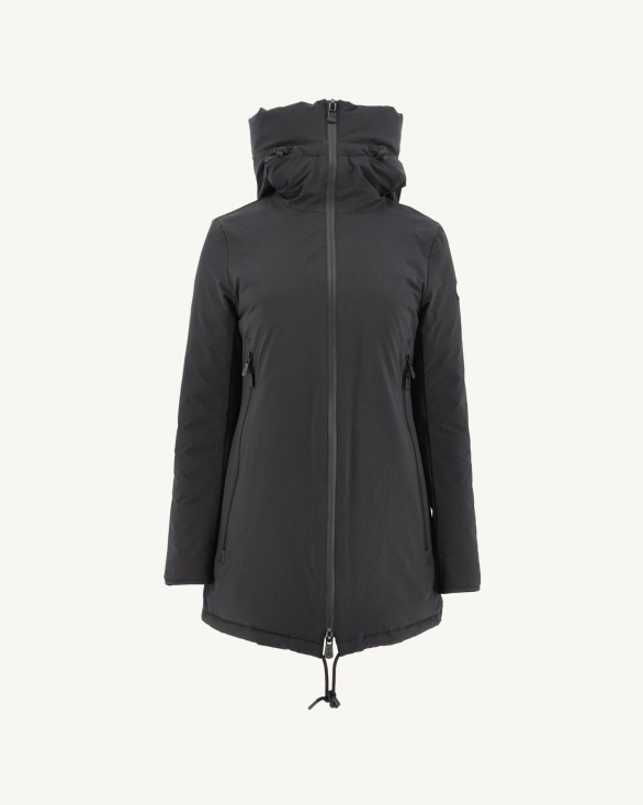 Hooded Down Jacket Black Siberie Jott UK