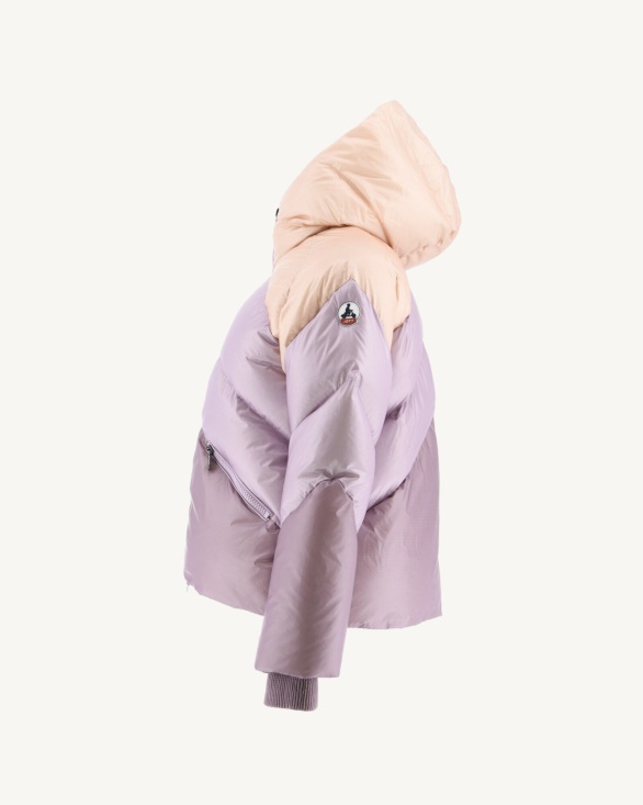 Jott UK Multi Lavender Hooded Puffer Jacket Stellar