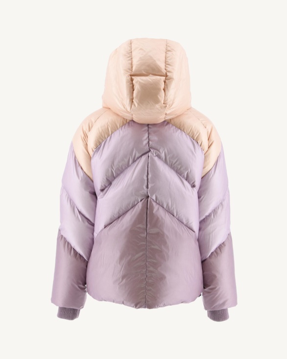 Jott UK Multi Lavender Hooded Puffer Jacket Stellar